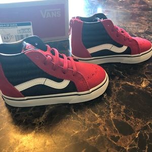 Vans SK8-Hi Zip (Suede) (Toddler 8)